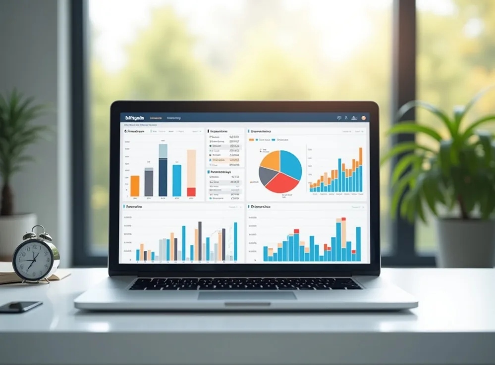 Portátil con visualización de datos